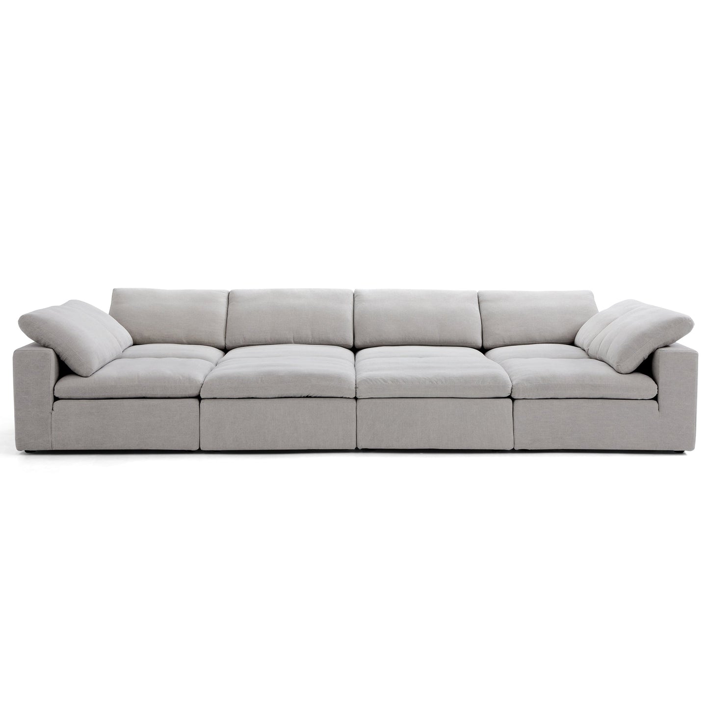 Tender Wabi Sabi Beige Sofa Bed-Gray-165.4"