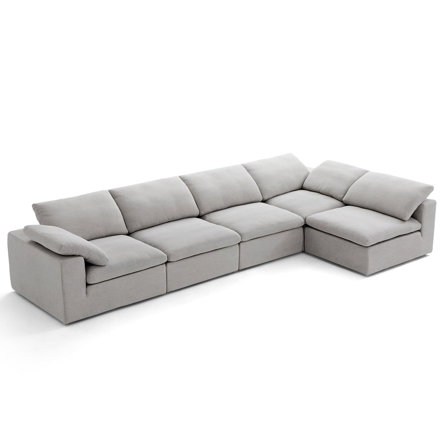 Tender Wabi Sabi Sand L Shaped Sectional-Gray-165.4"