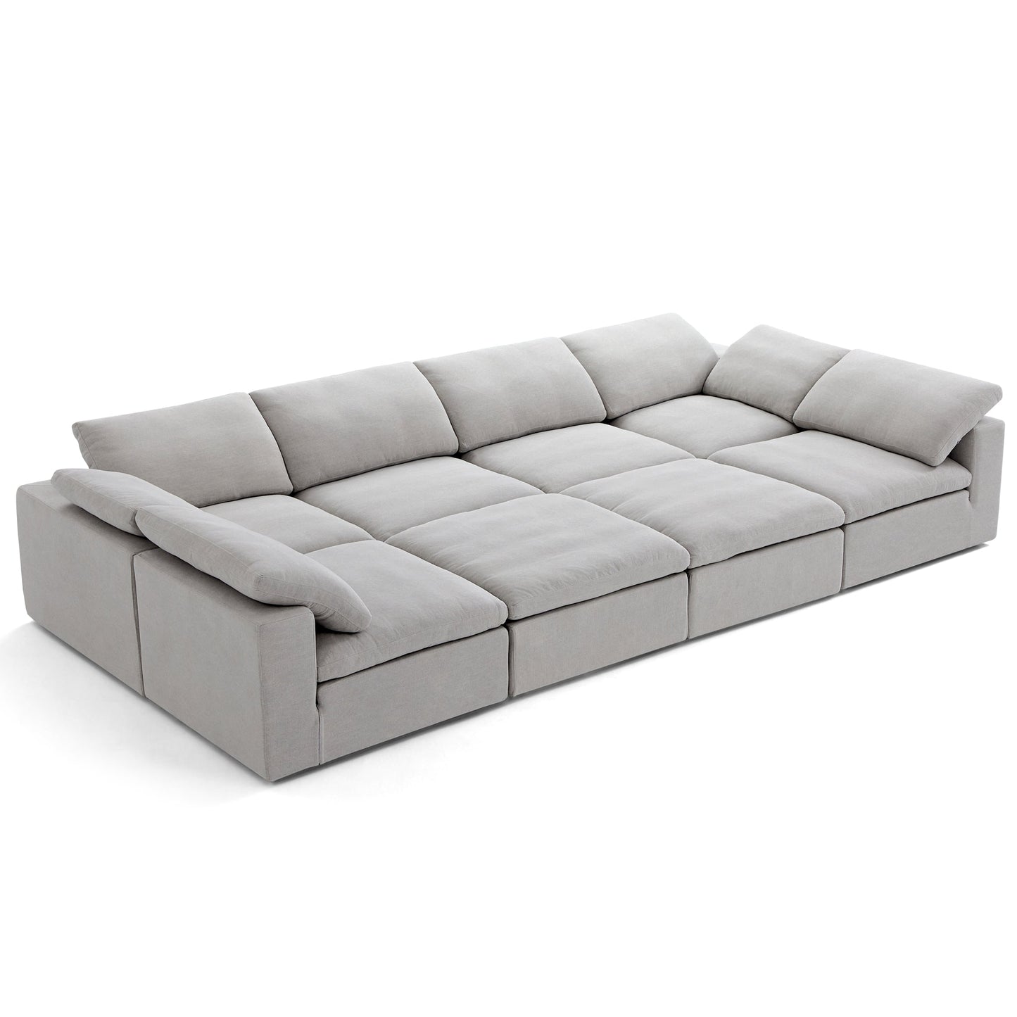 Tender Wabi Sabi Beige Sofa Bed-Gray-165.4"