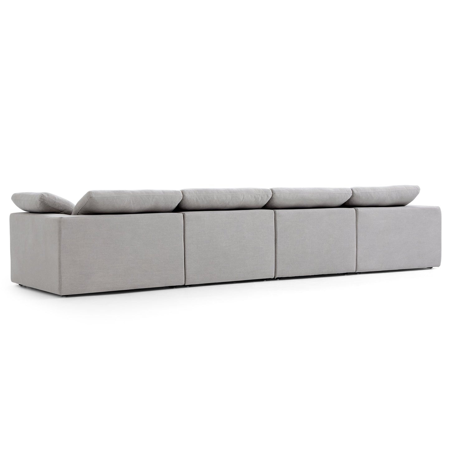 Tender Wabi Sabi Gray L Shaped Sectional and Ottoman-Gray-165.4"