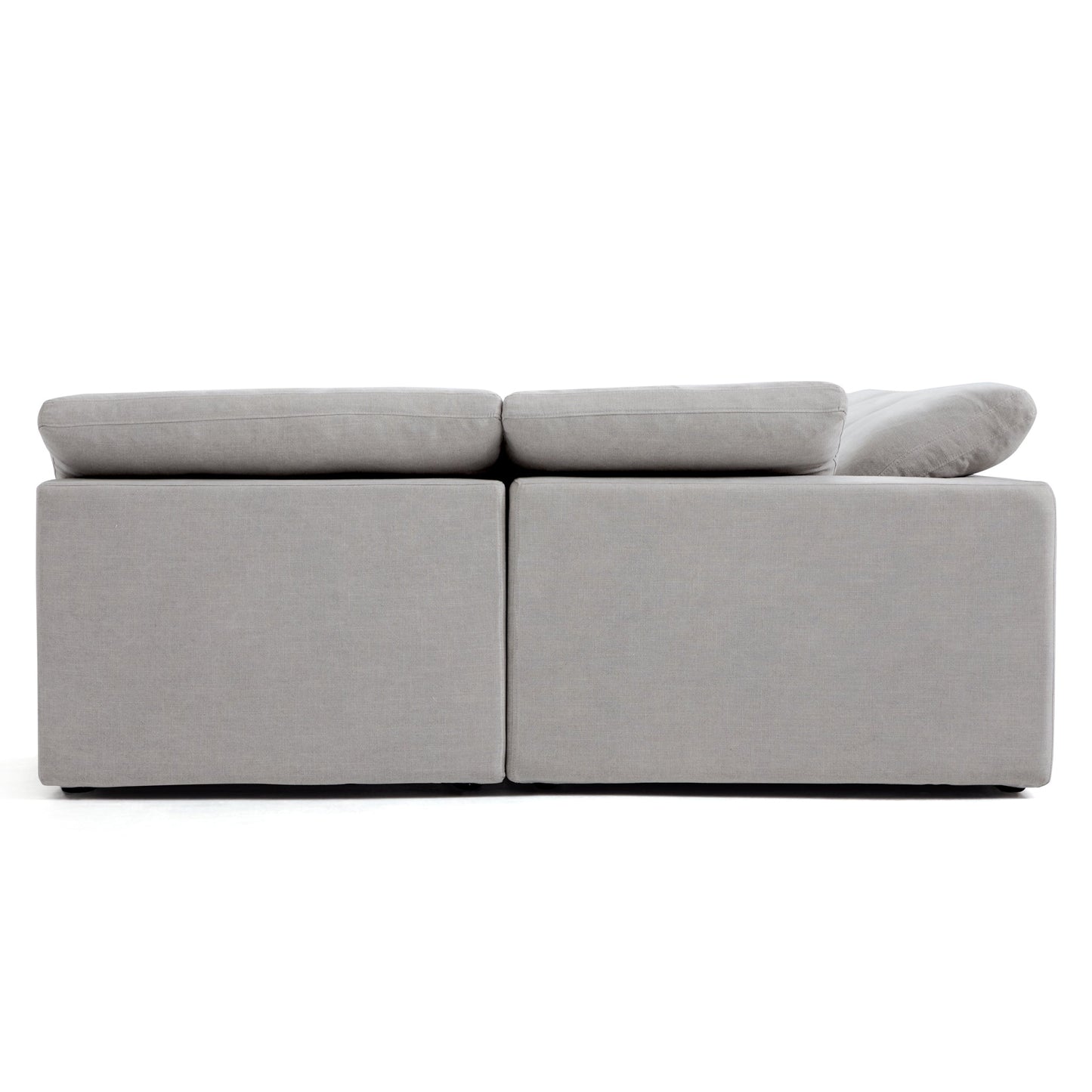 Tender Wabi Sabi Light Gray L Shaped Sectional-Gray