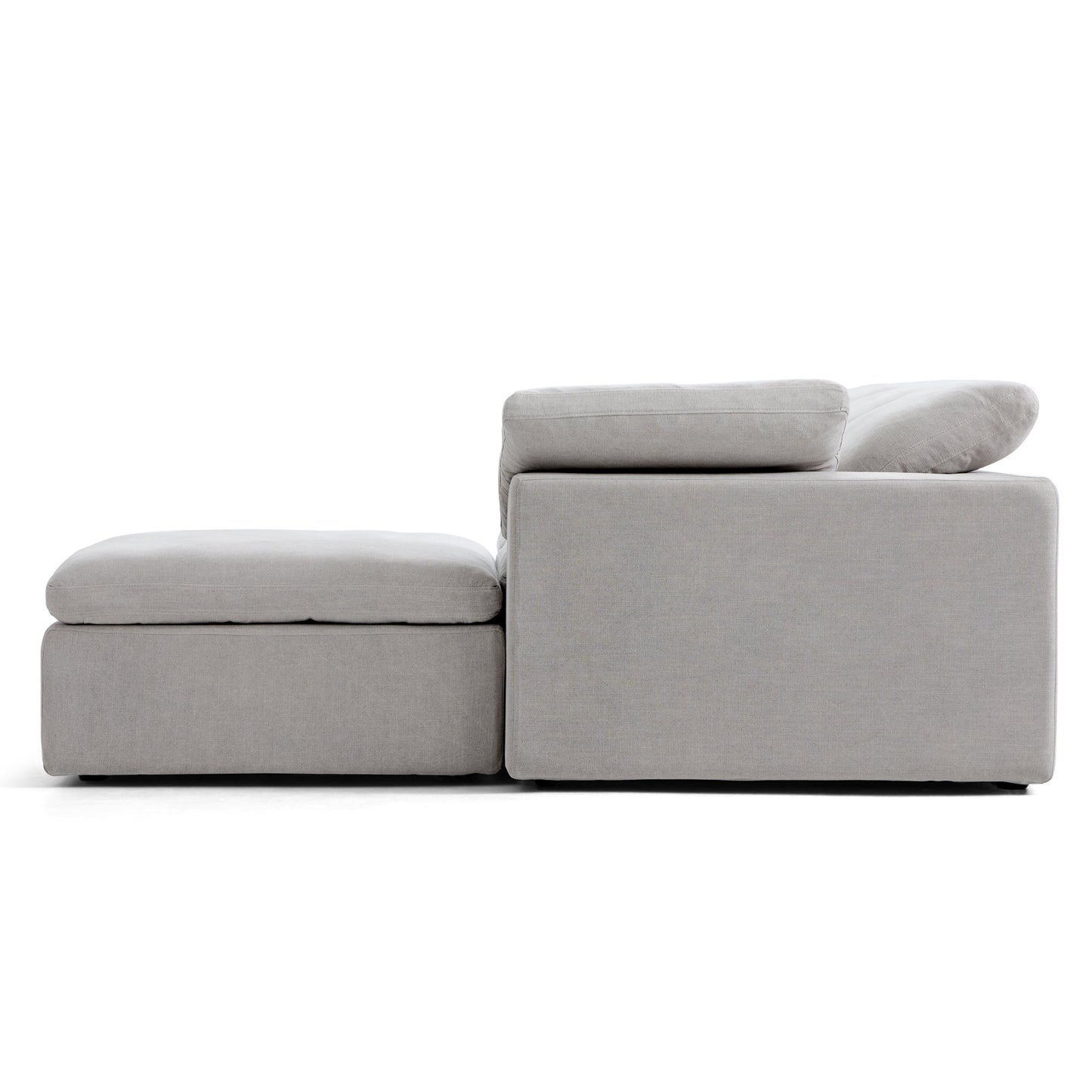 Tender Wabi Sabi Sand Sofa and Ottoman-Gray