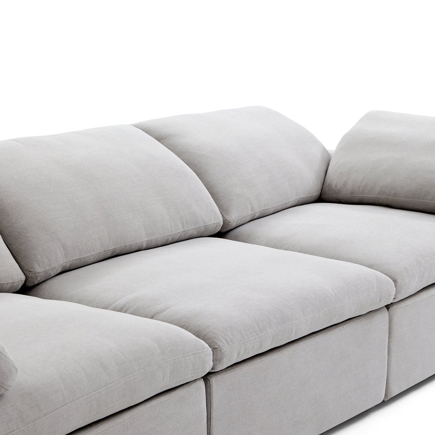 Tender Wabi Sabi Sand Sofa and Ottoman-Gray