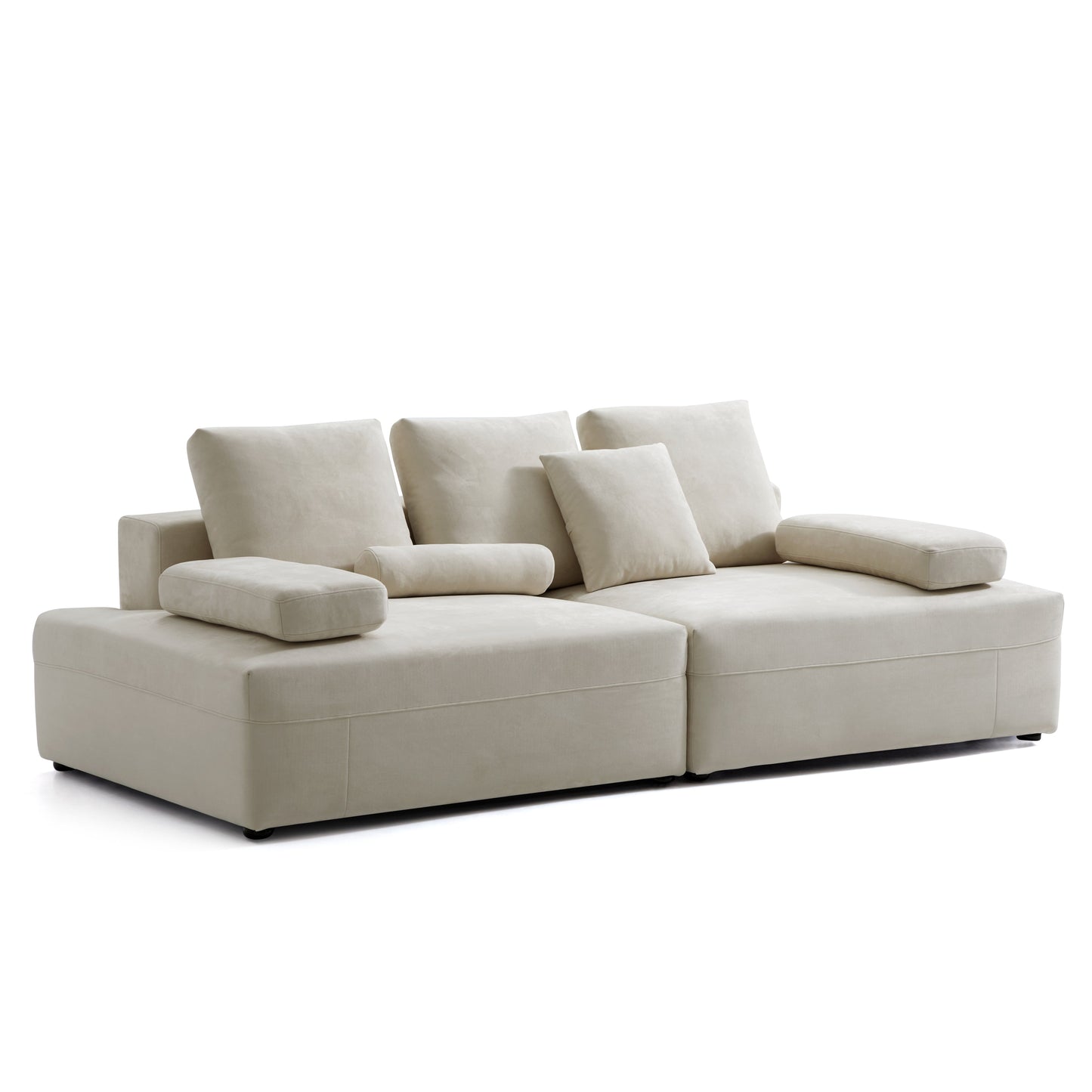 Composition Wabi Sabi Gray Sofa-Beige