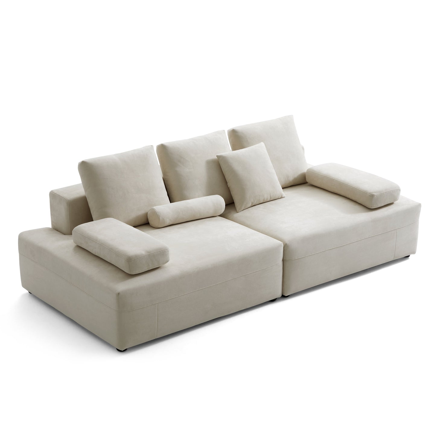 Composition Wabi Sabi Gray Sofa-Beige