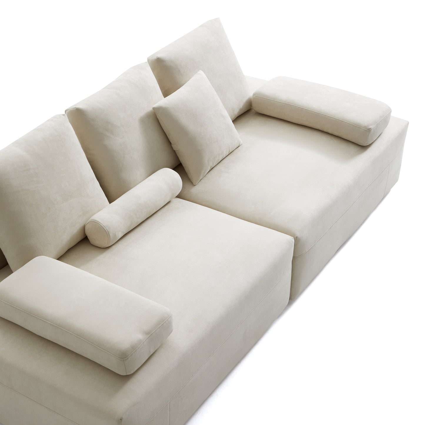 Composition Wabi Sabi Gray Sofa-Beige