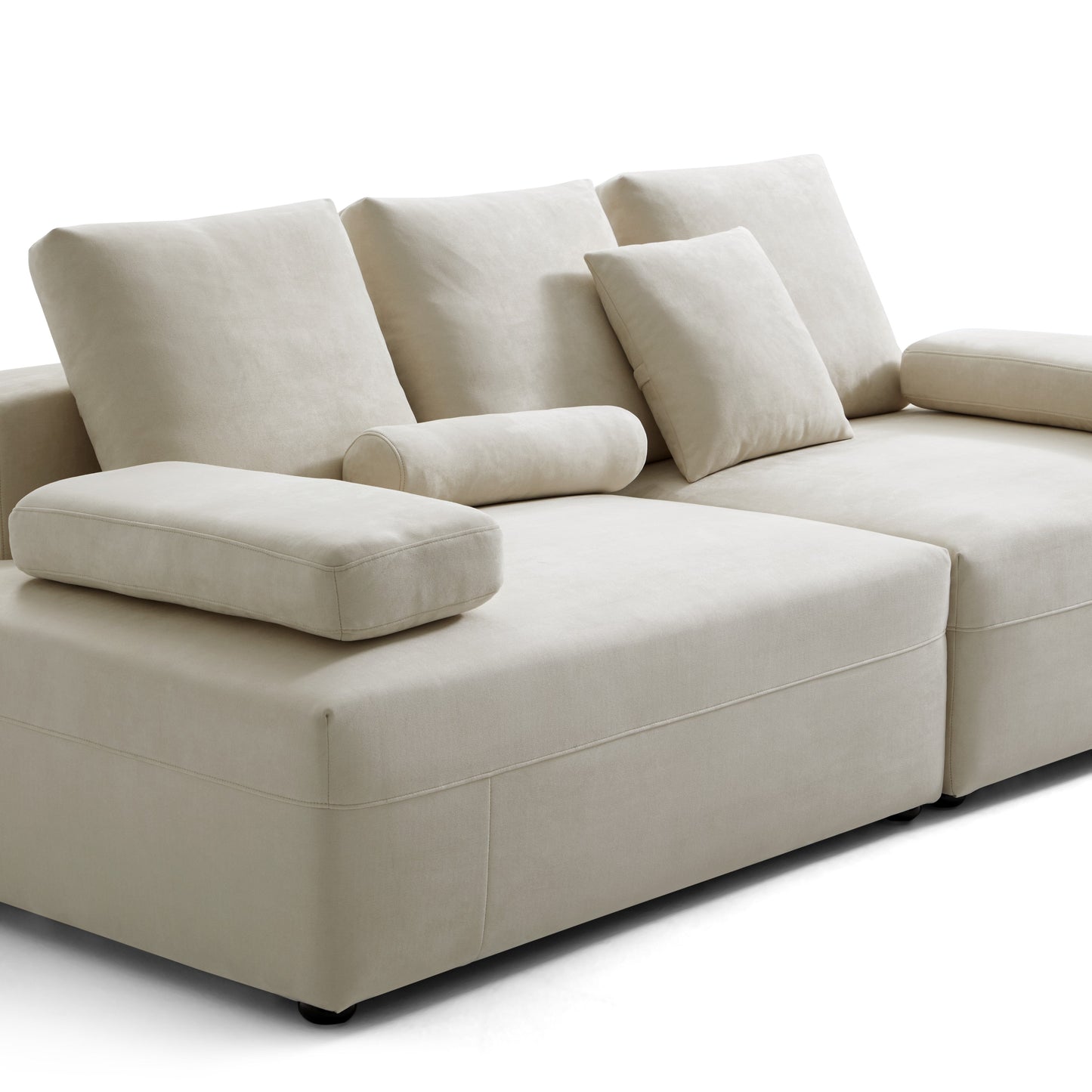 Composition Wabi Sabi Gray Sofa-Beige