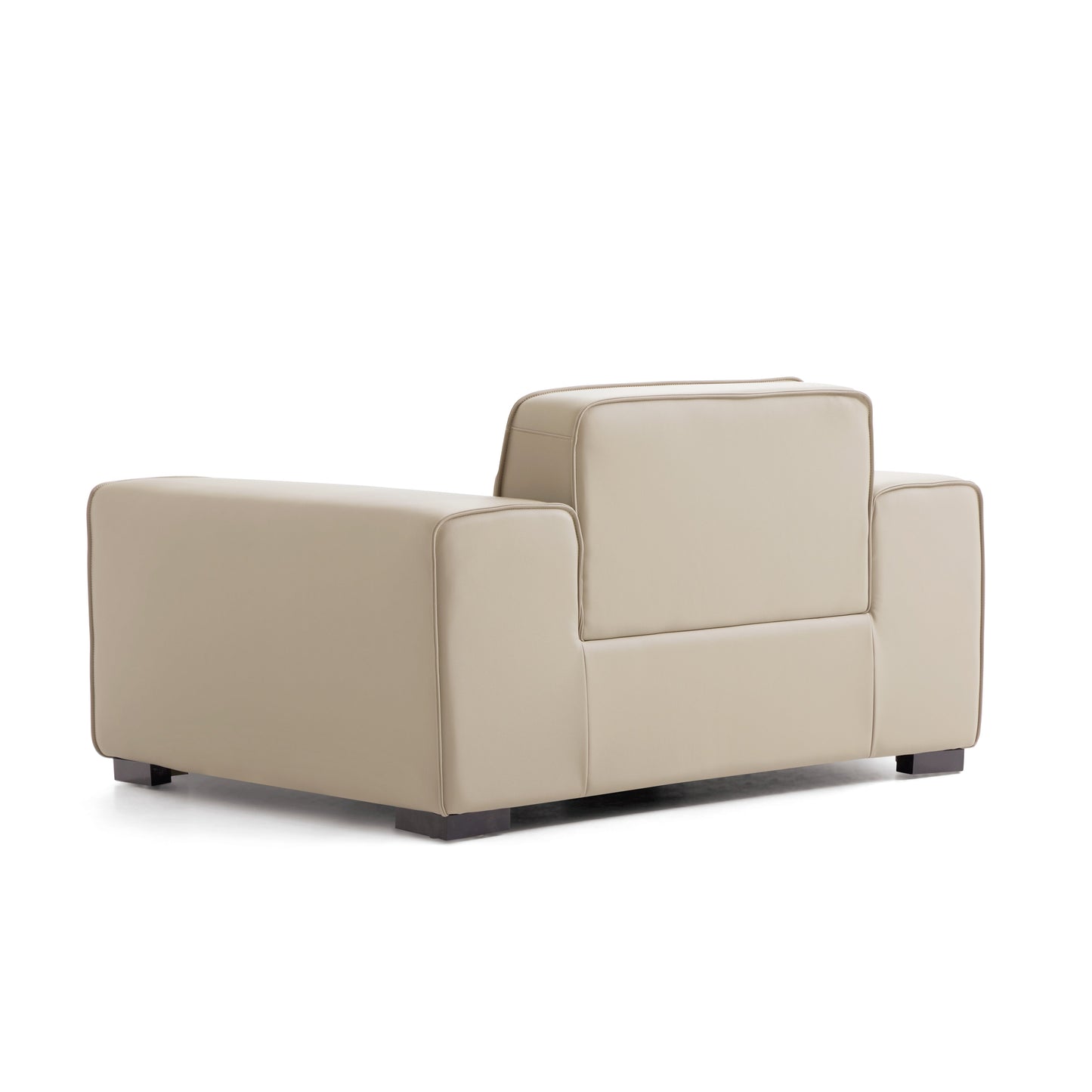 Domus Modular Beige Leather Armchair-Beige