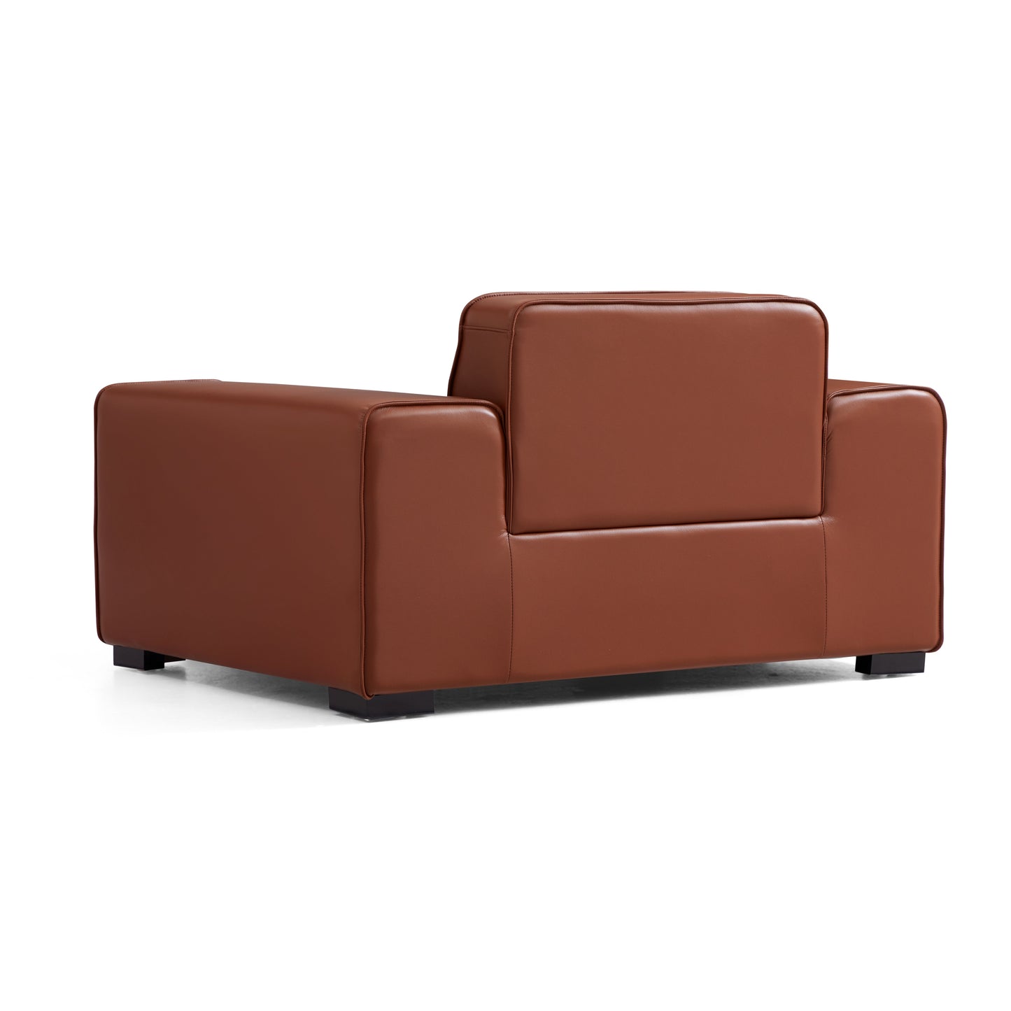 Fauteuil modulaire en cuir noir Domus