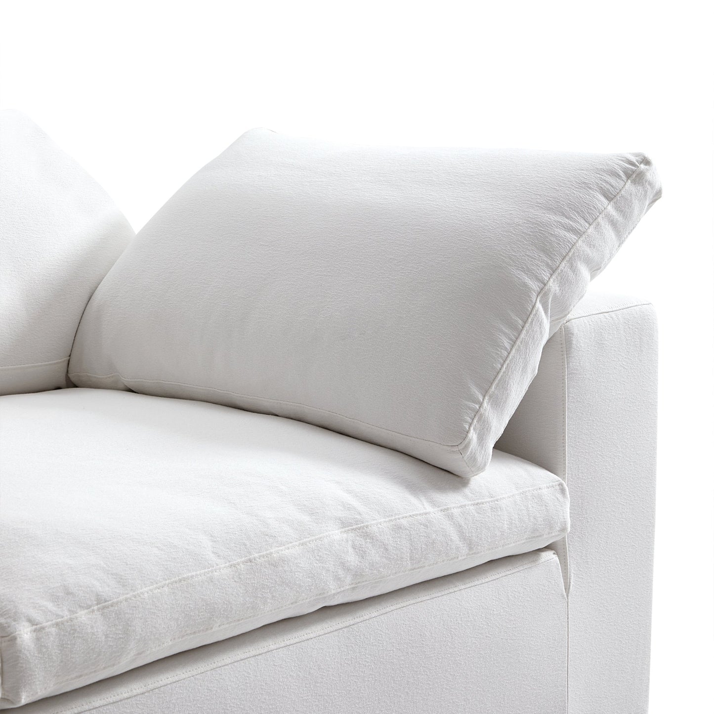 Lunna Modular L-Shaped and Ottoman Sofawhite / 160 inch l-shaped & ottoman