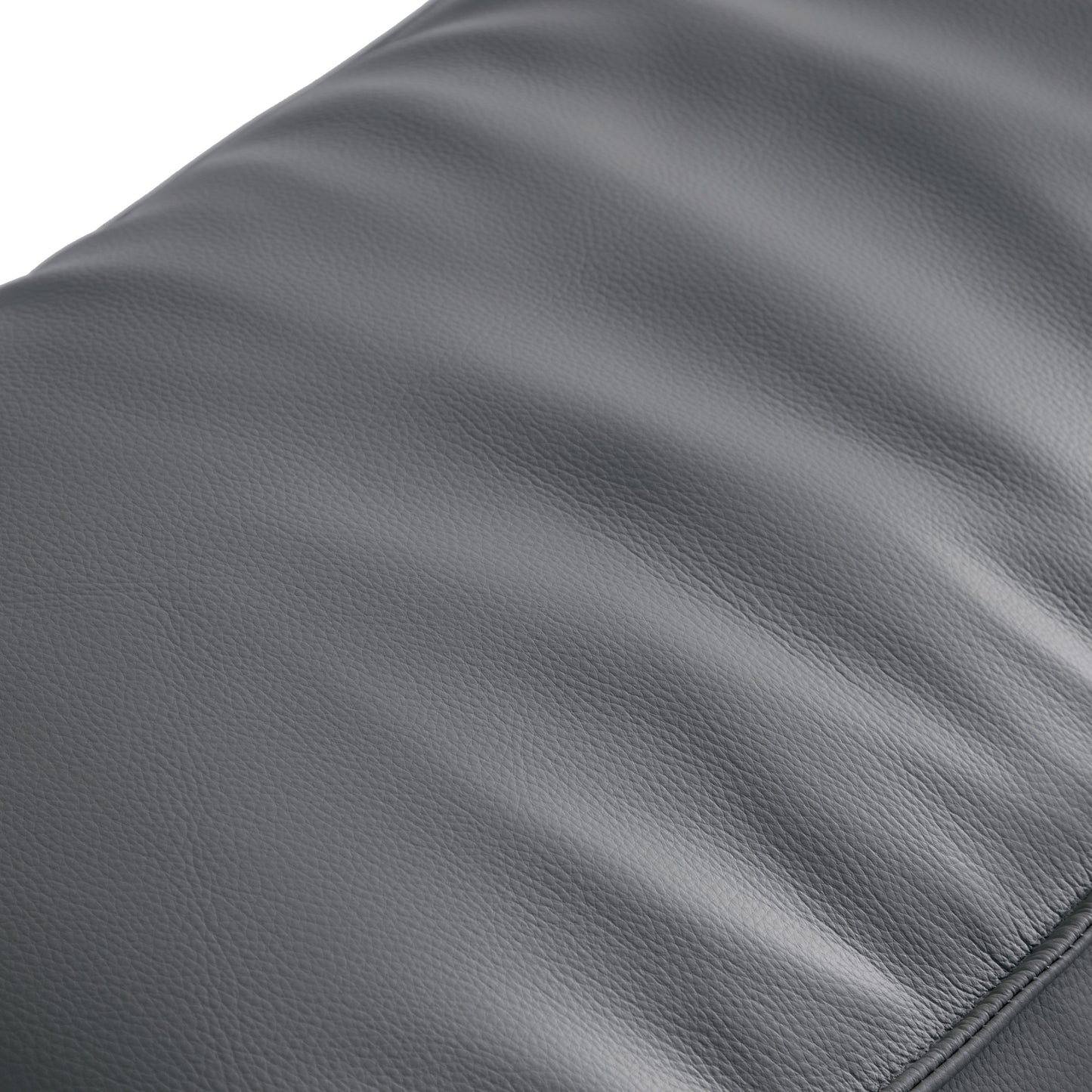 Flex Modular Black Genuine Leather Armchair-Dark Gray