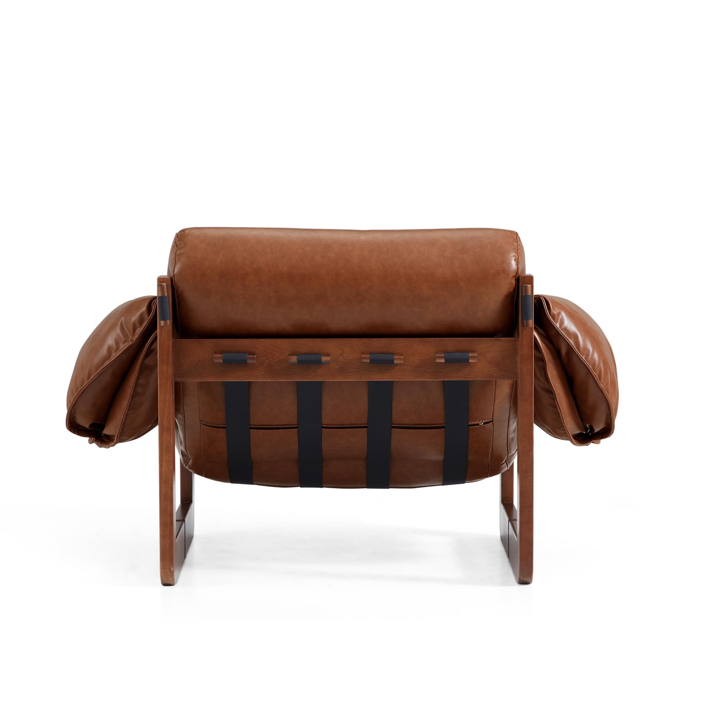 Retro Modern Leather Lounge Chair-Brown