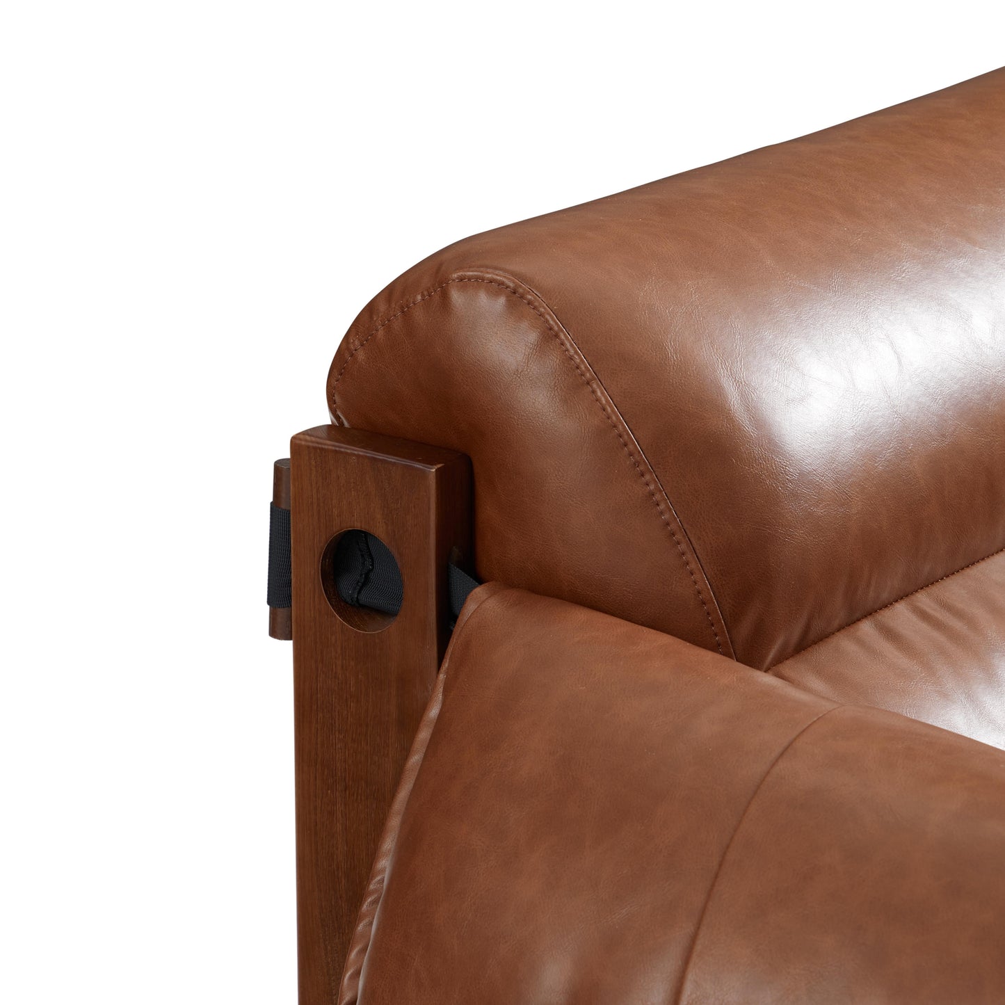 Retro Modern Leather Lounge Chair-Brown
