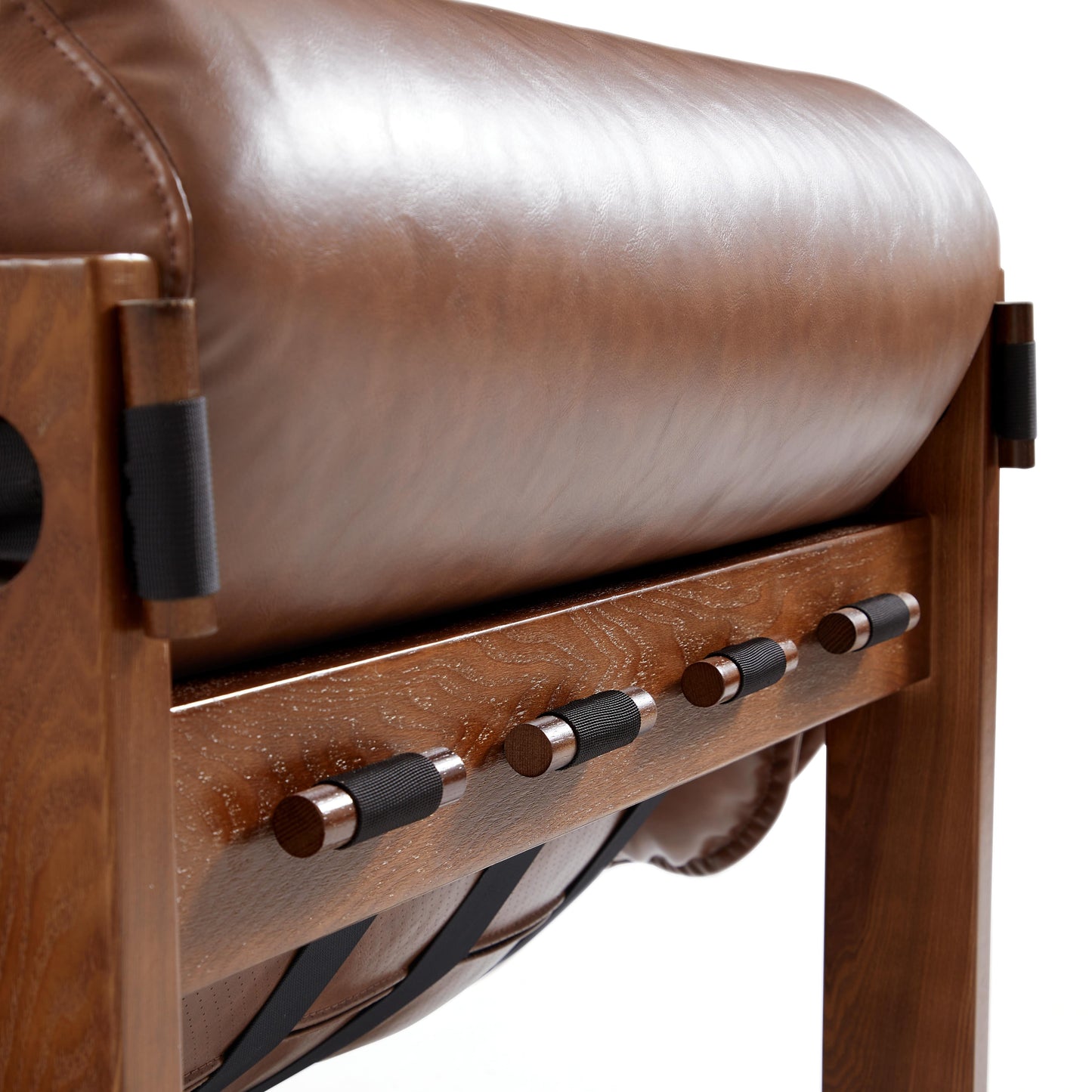 Retro Modern Leather Lounge Chair-Brown