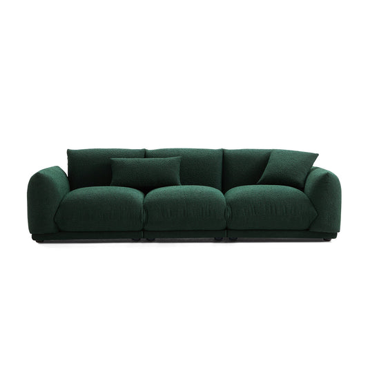 Verdant Lounge Green Boucle Sofa-Green