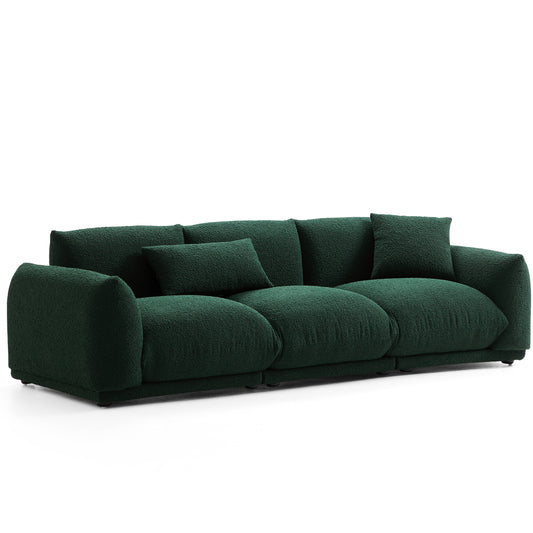 Verdant Lounge Green Boucle Sofa-hidden