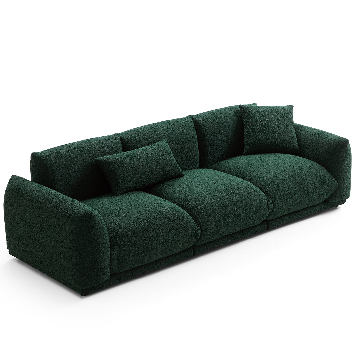 Verdant Lounge Green Boucle Sofa-Green