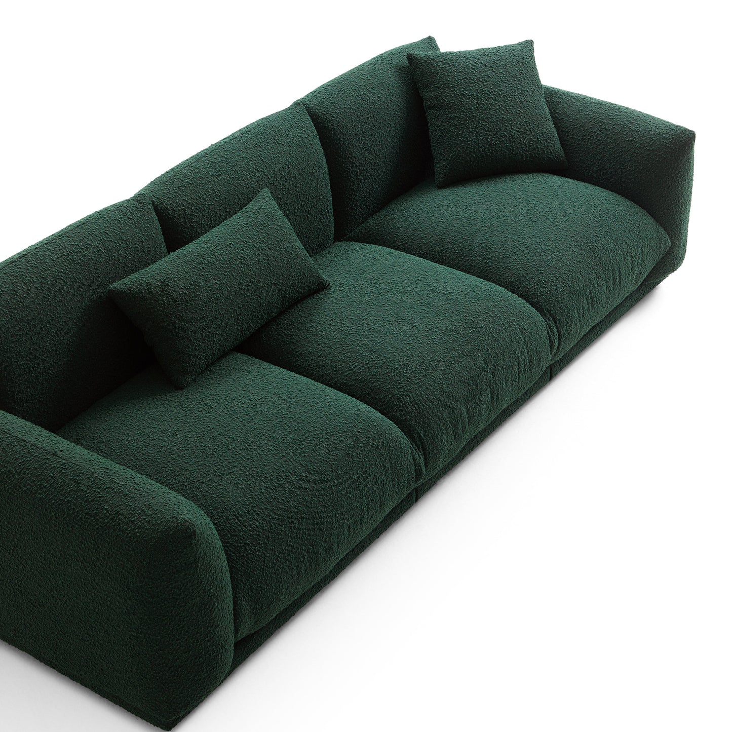 Verdant Lounge Green Boucle Sofa-Green