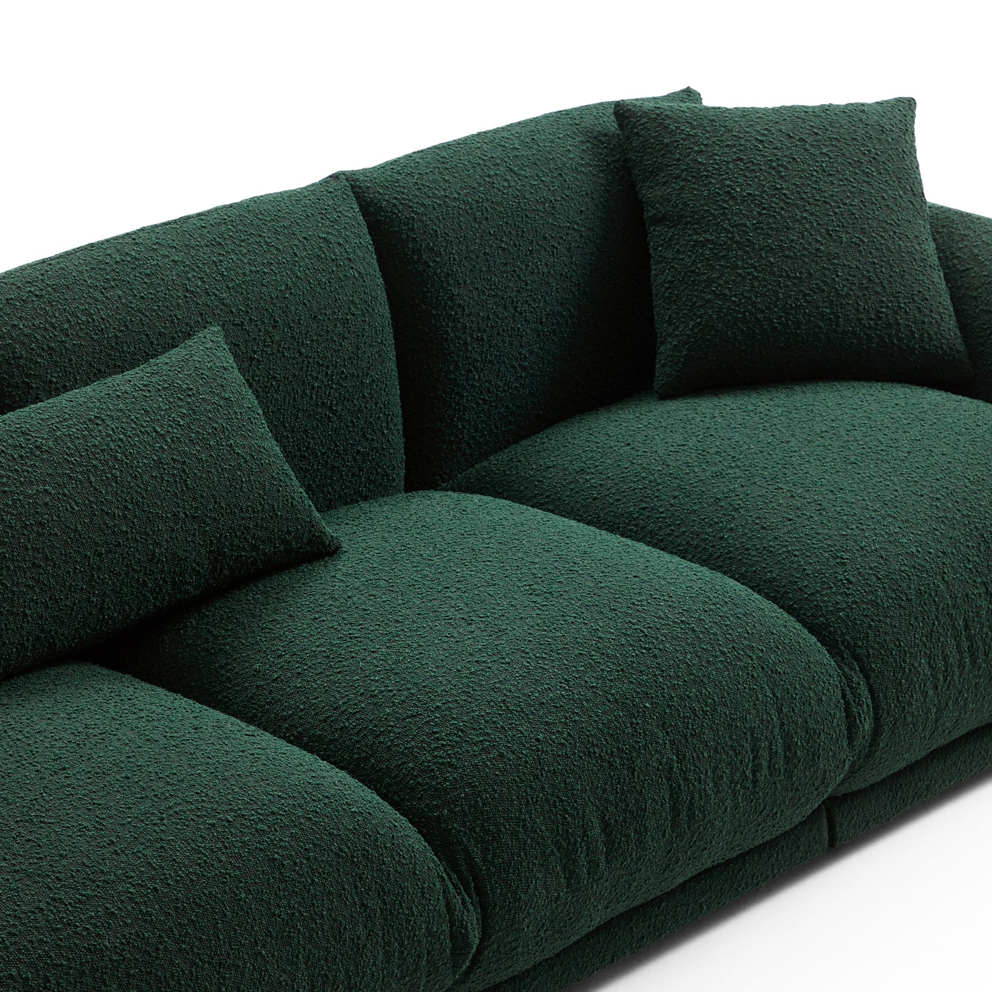 Verdant Lounge Green Boucle Sofa-Green