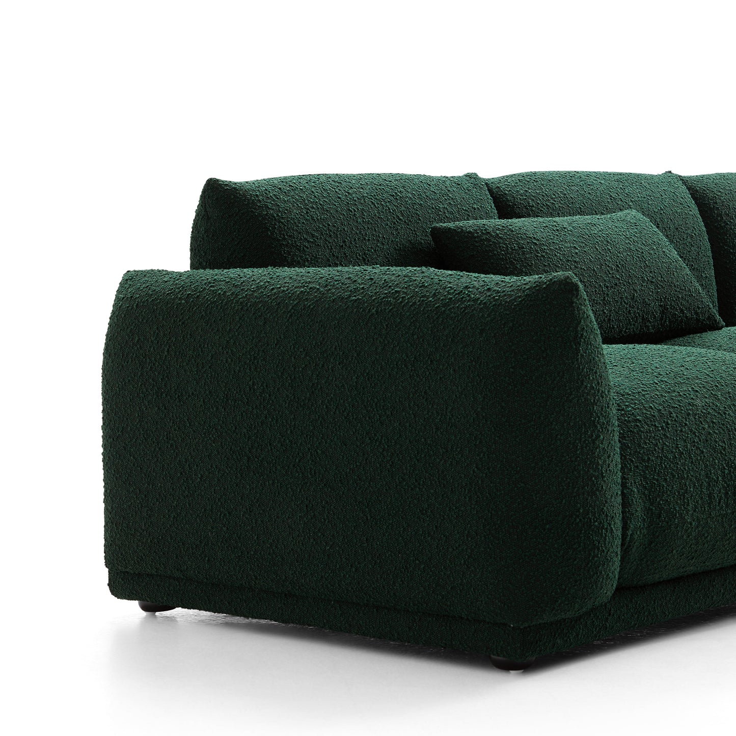 Verdant Lounge Green Boucle Sofa-Green