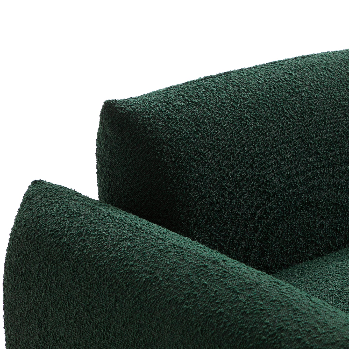 Verdant Lounge Green Boucle Armchair-Green