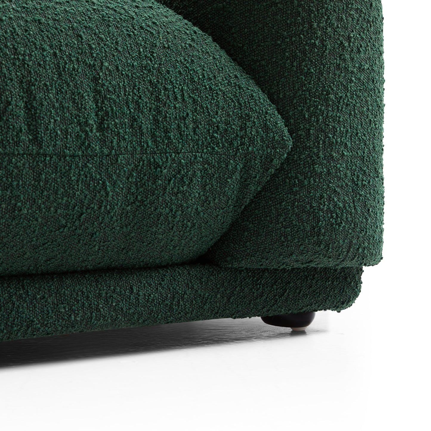Verdant Lounge Green Boucle Armchair-Green