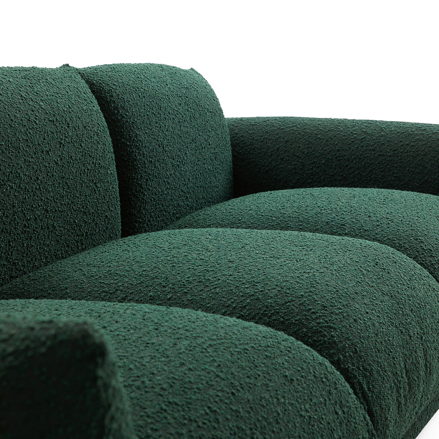 Verdant Lounge Green Boucle Sofa-Green