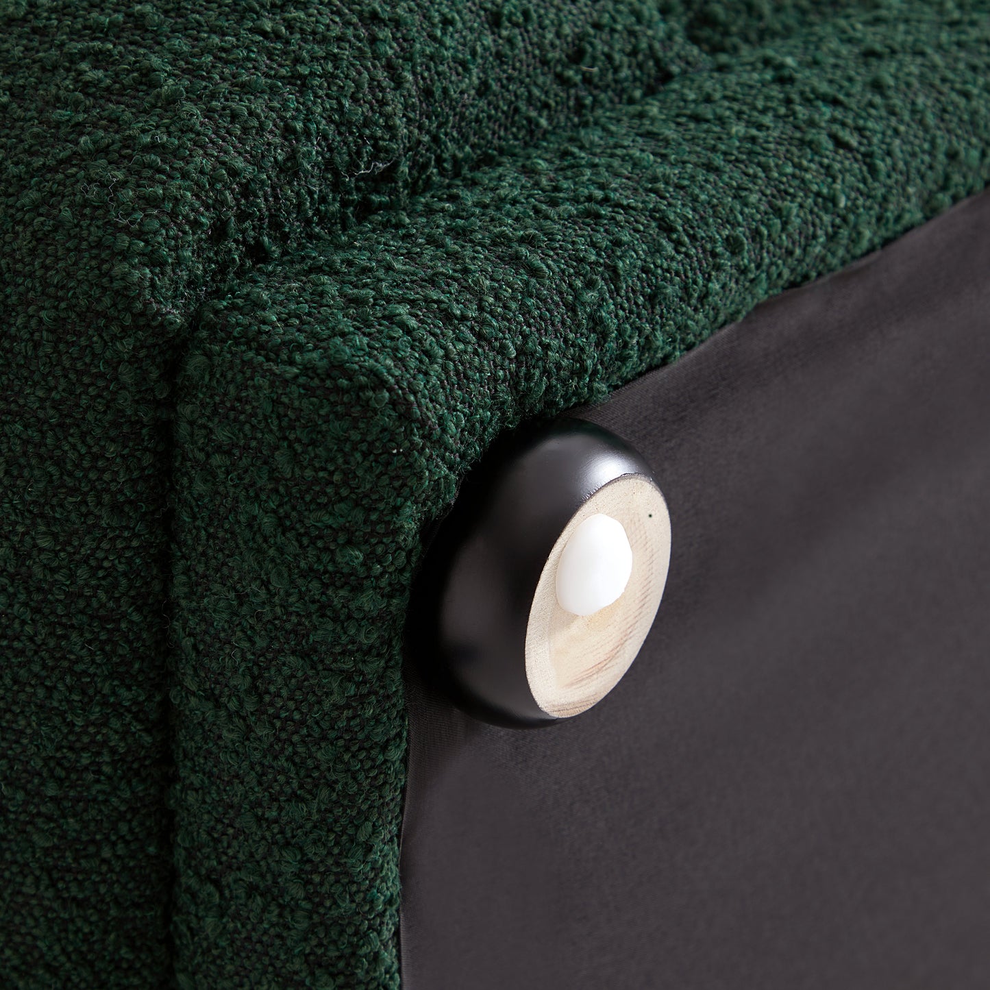 Verdant Lounge Green Boucle Armchair-Green