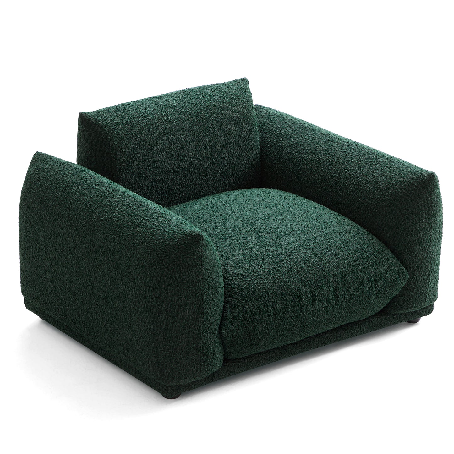 Verdant Lounge Green Boucle Armchair-Green
