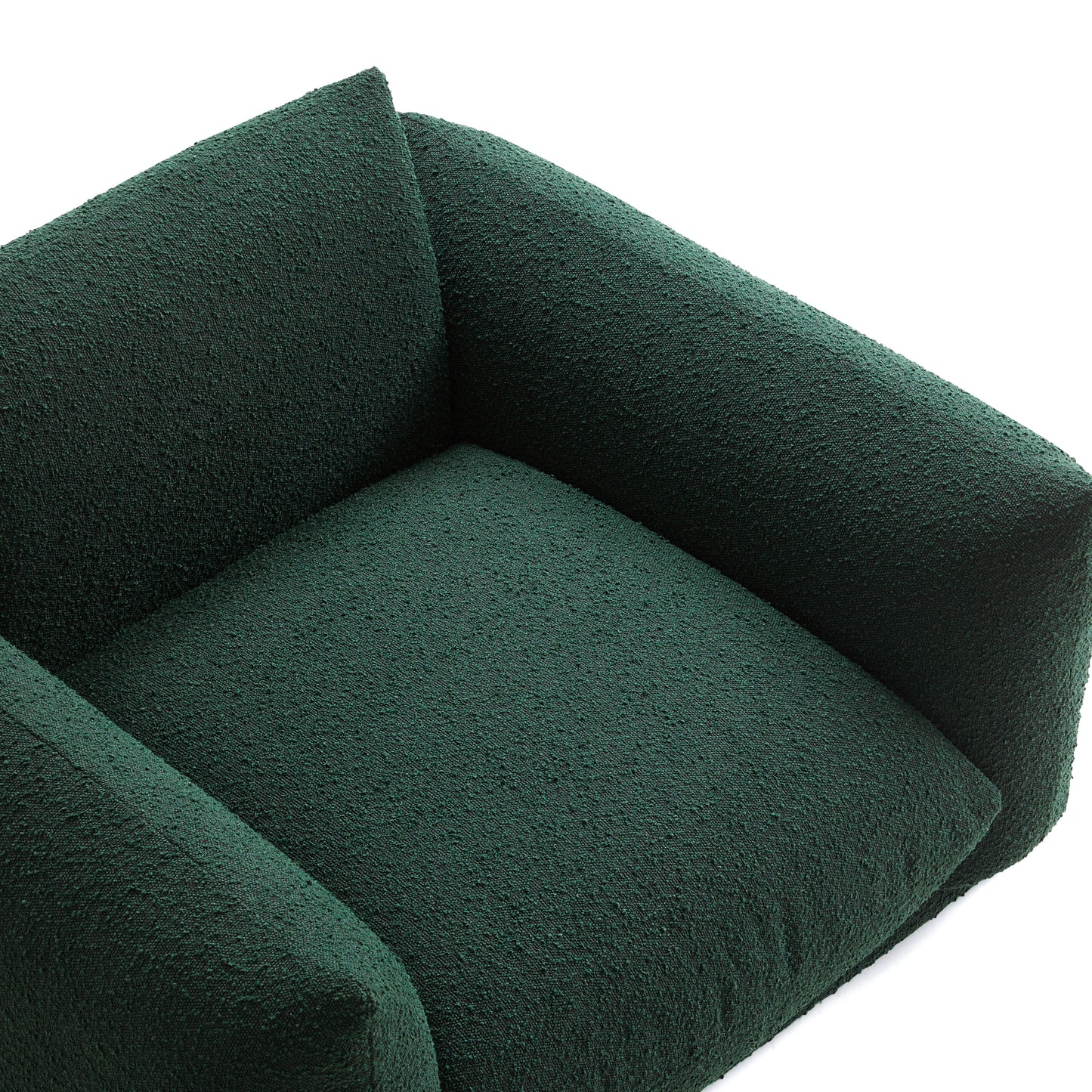 Verdant Lounge Green Boucle Armchair-Green