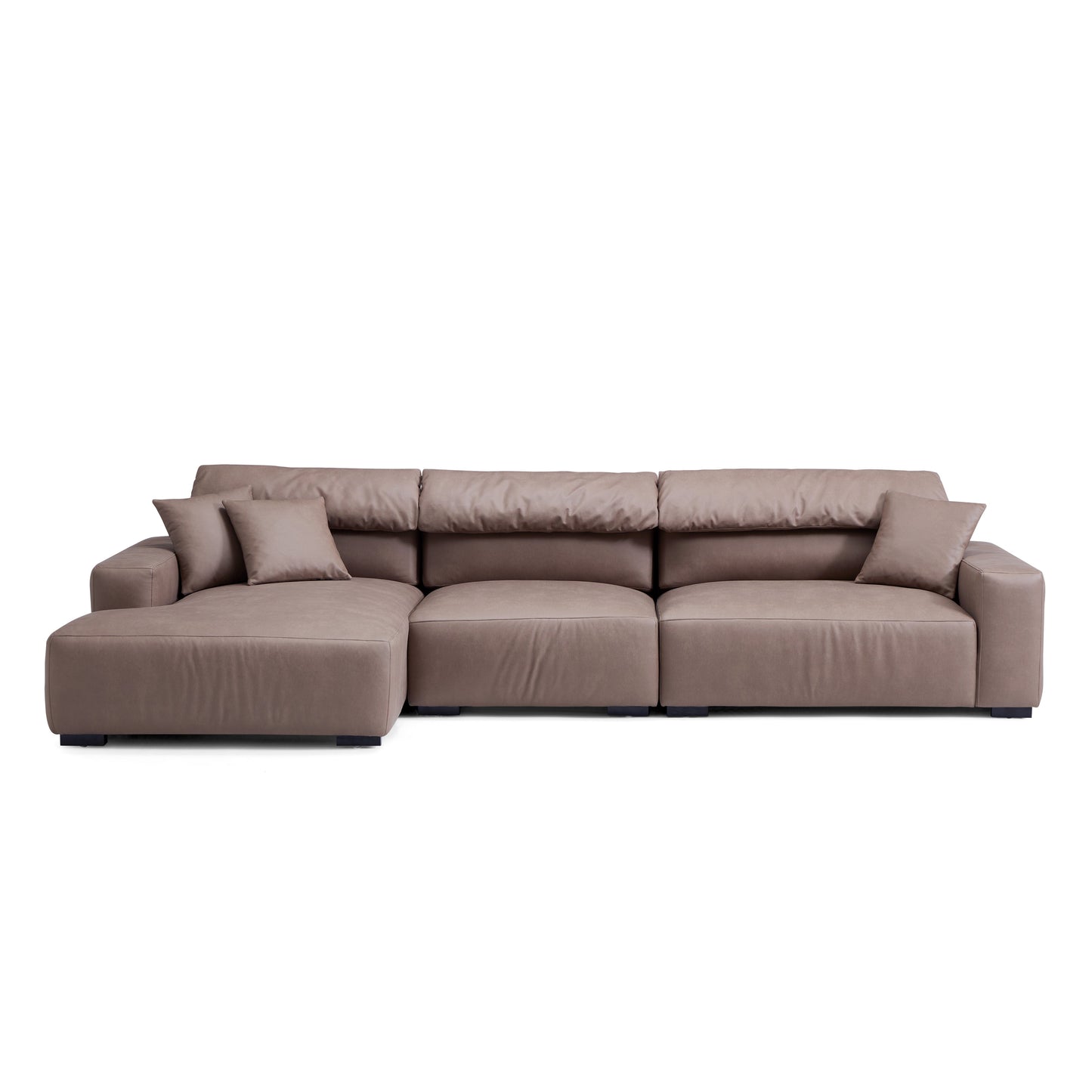 Chestnut Sectional-Brown-Facing Right-126.0"
