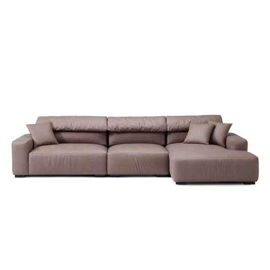 Chestnut Sectional-Brown-Facing Left-126.0"