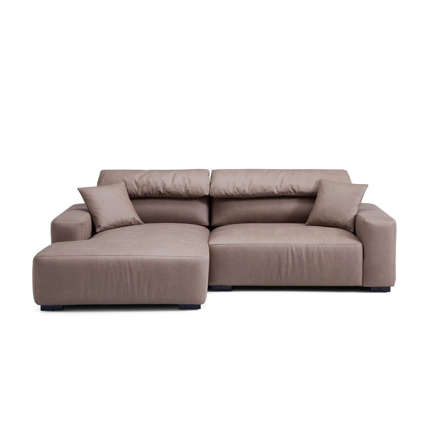 Chestnut Sectional-Brown-Facing Right-90.6"