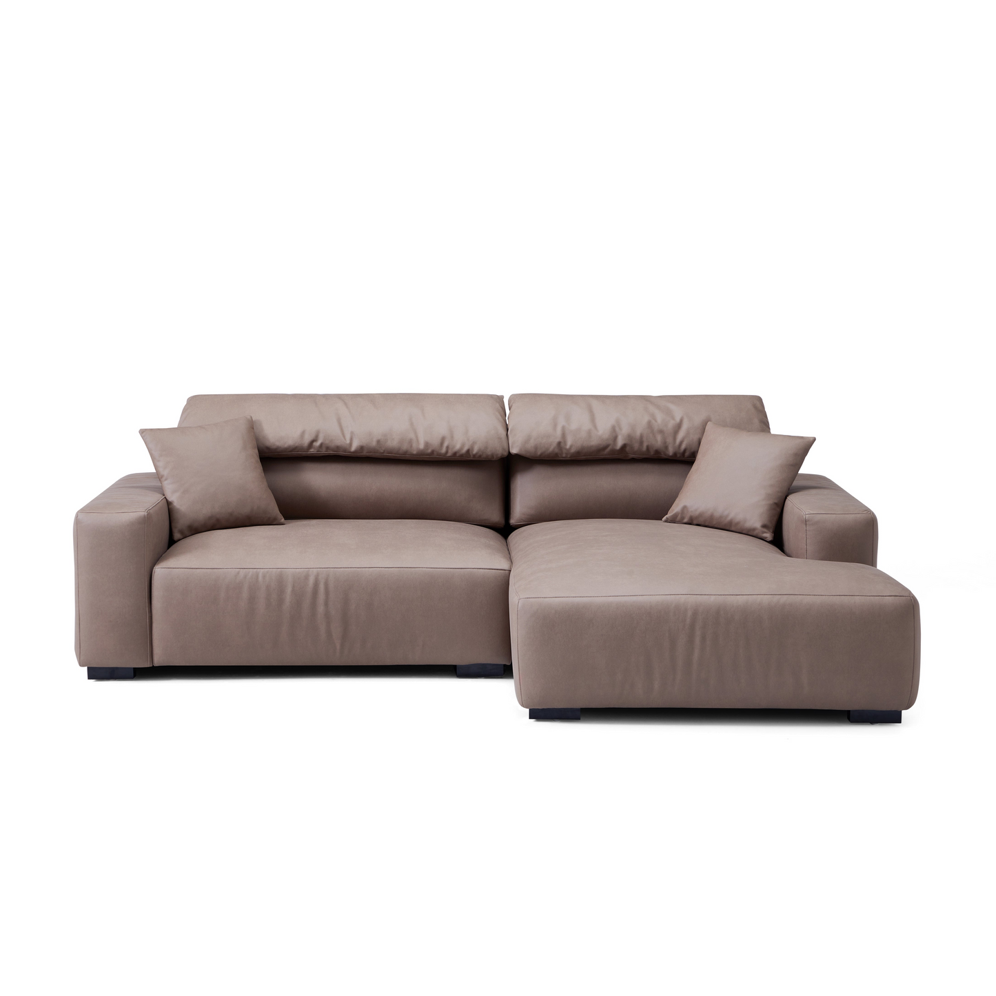Chestnut Sectional-Brown-Facing Left-90.6"