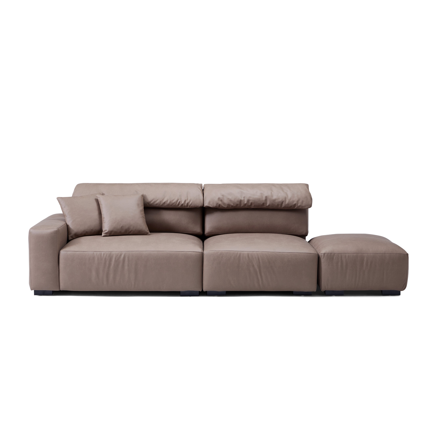 Chestnut Open End Sectional-Brown-Facing Right-116.1"