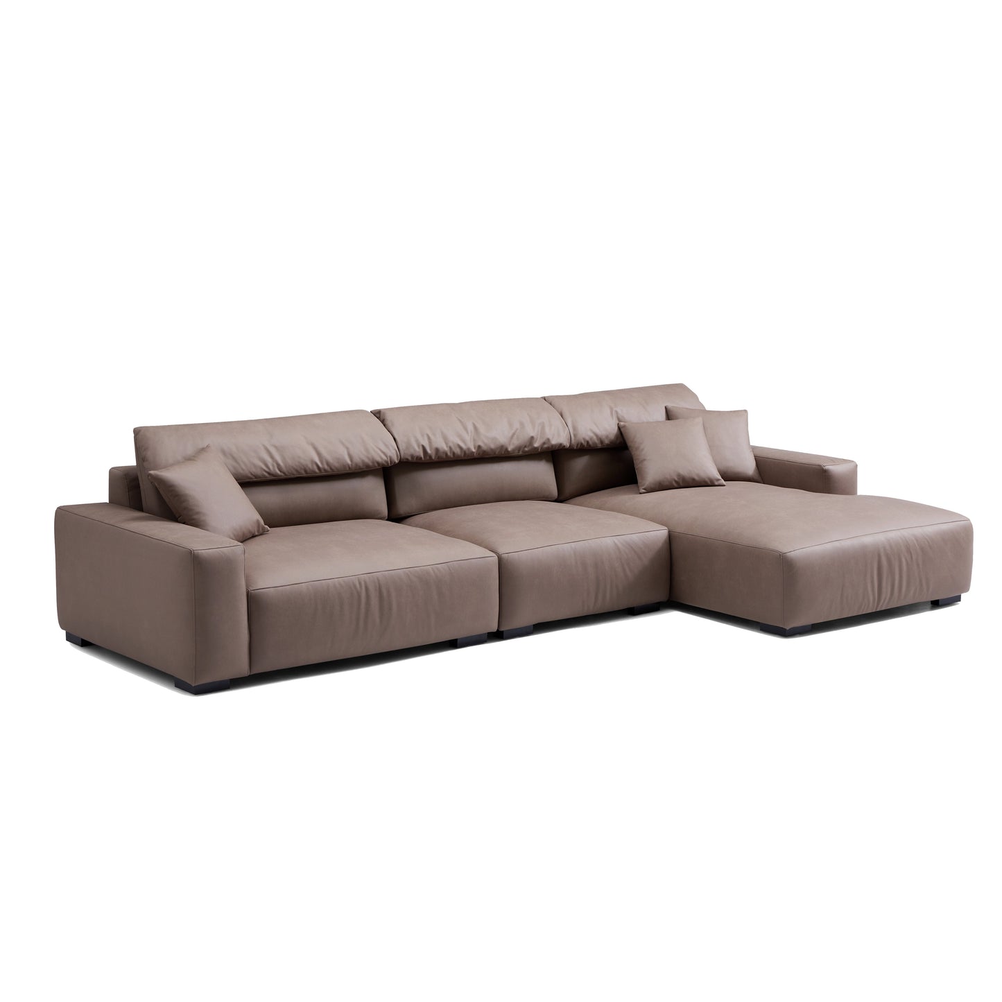 Chestnut Sectional-Brown-Facing Left-126.0"