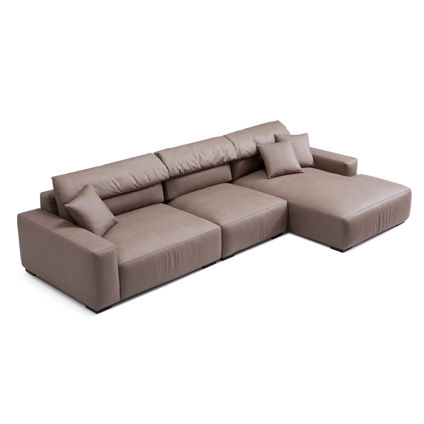 Chestnut Sectional-Brown-Facing Left-90.6"