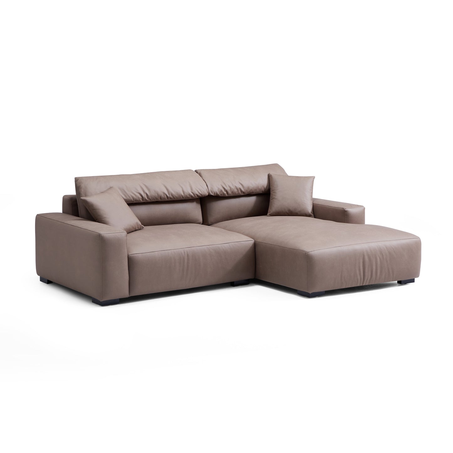 Chestnut Sectional-Brown-Facing Left-90.6"