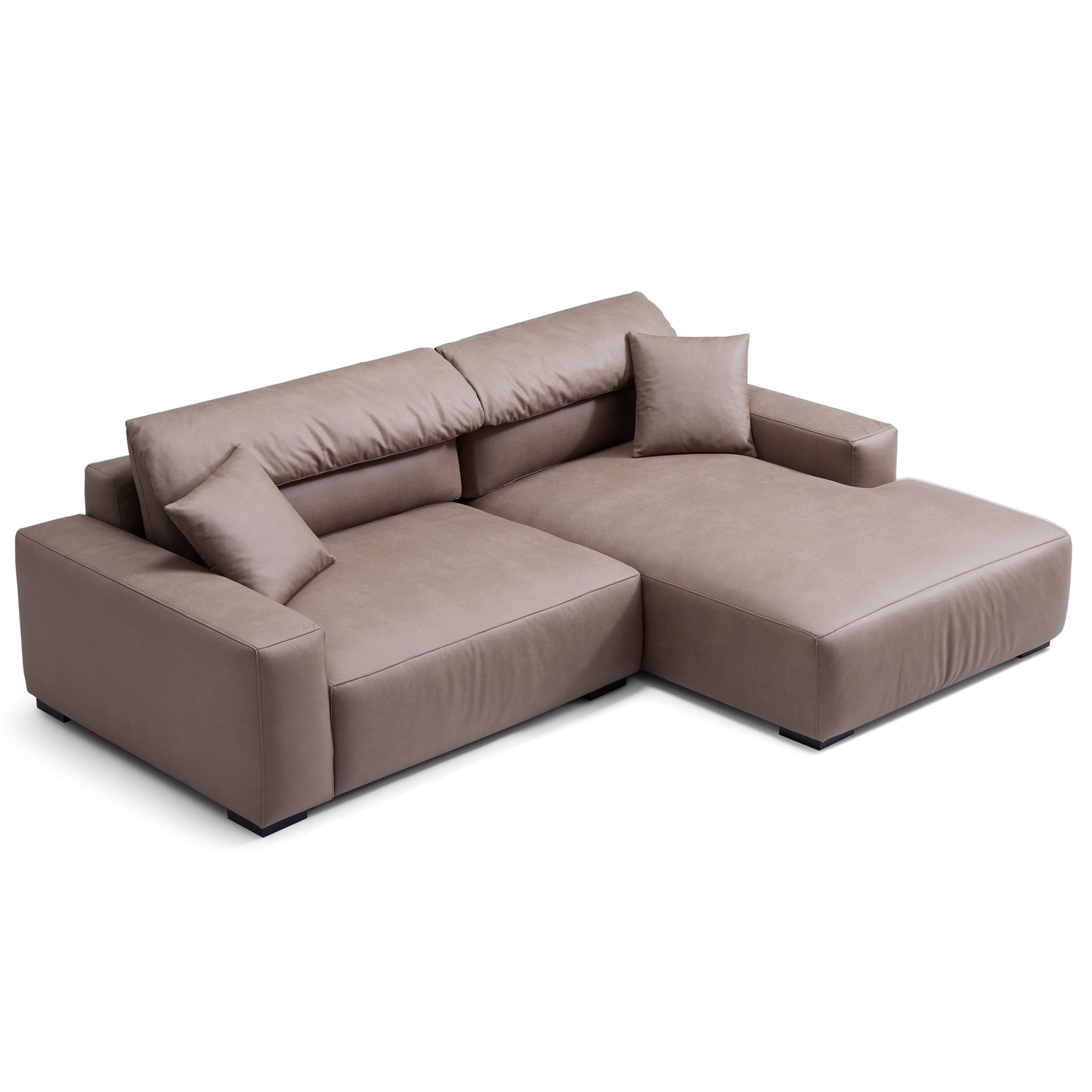 Chestnut Sectional-Brown-Facing Left-90.6"