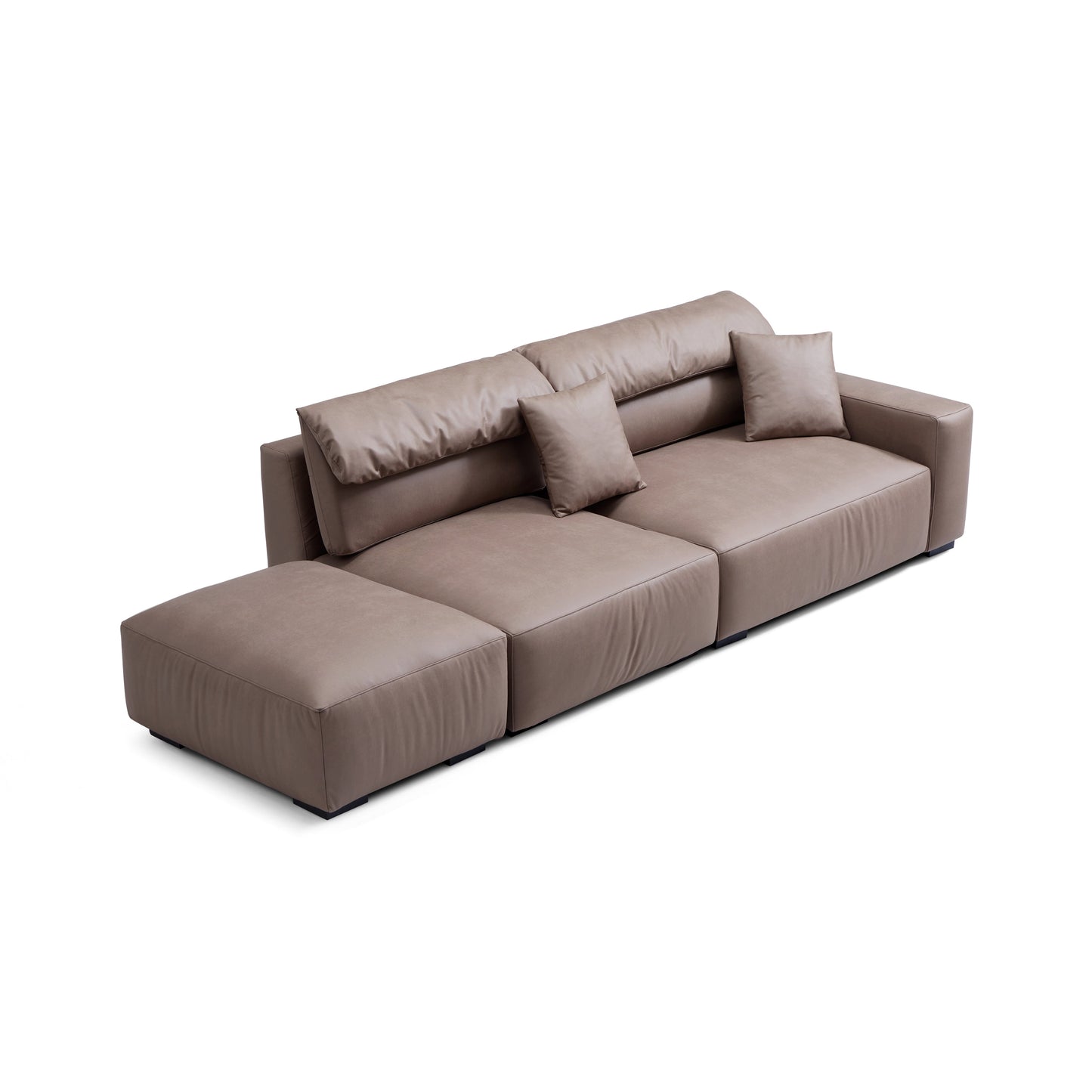 Chestnut Open End Sectional-Brown-Facing Left-116.1"