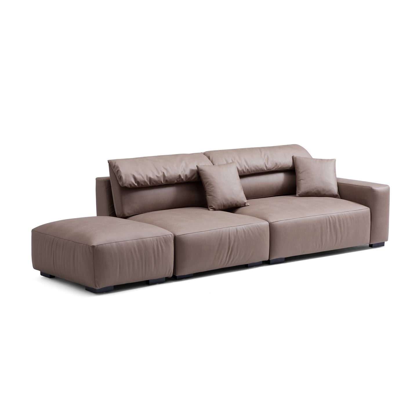 Chestnut Open End Sectional-Brown-Facing Left-116.1"