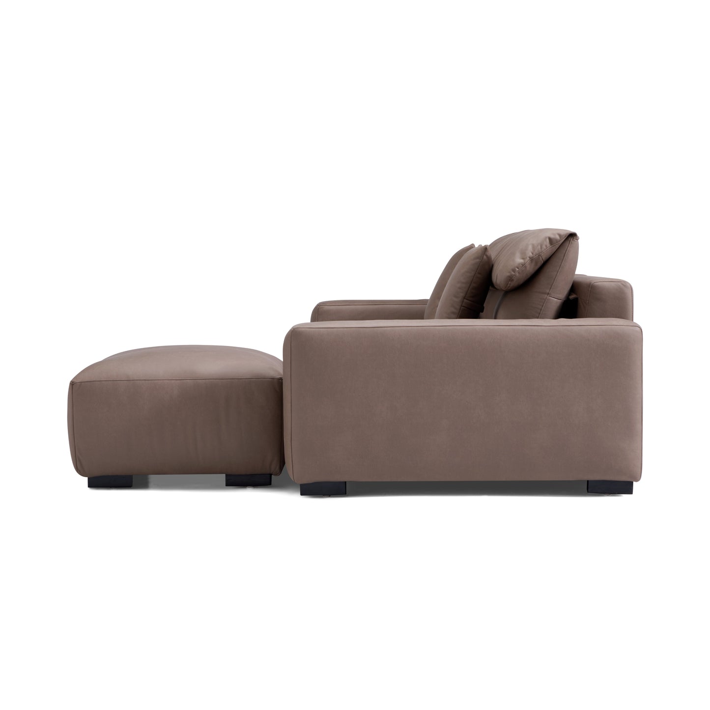 Canapé et pouf en châtaignier
