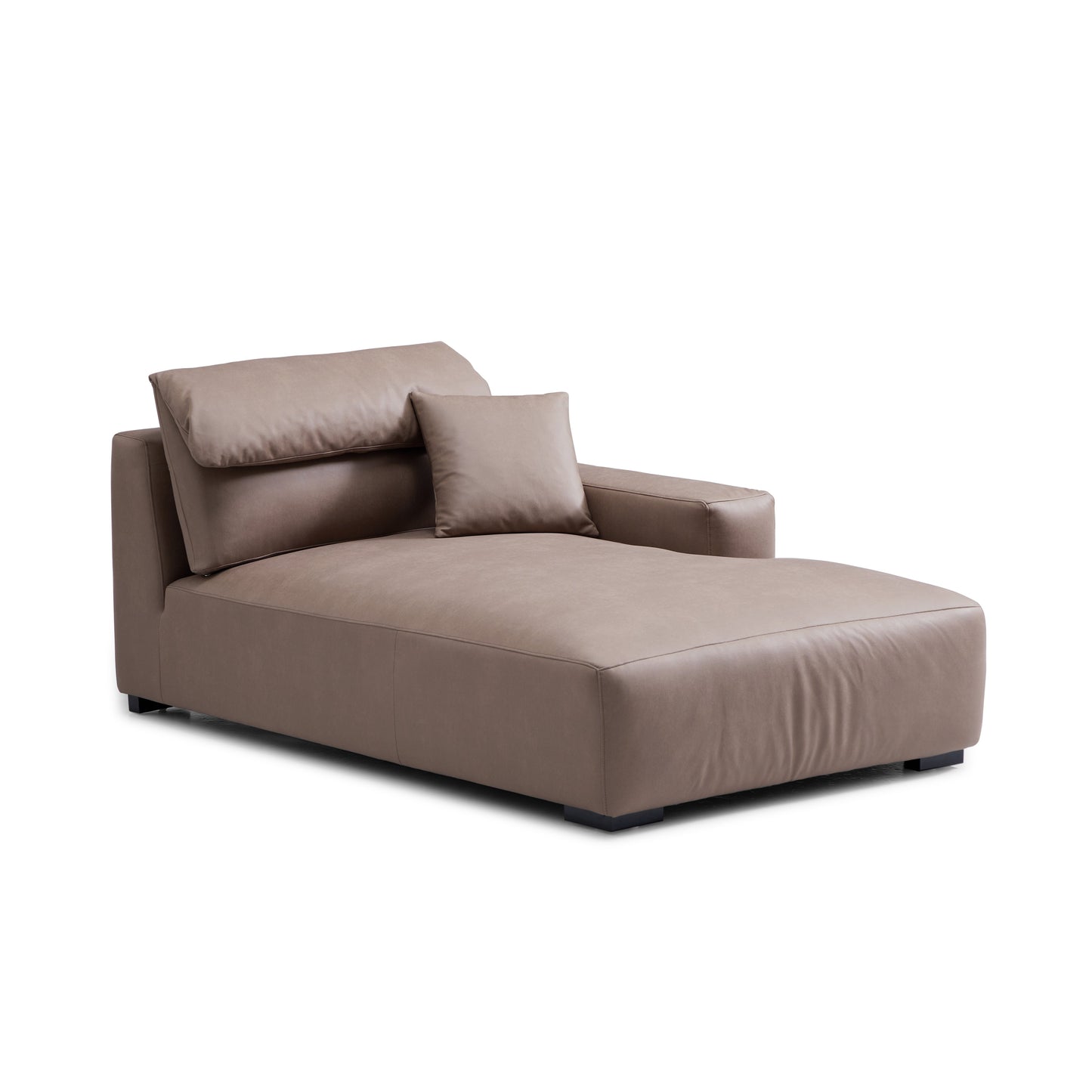 Chestnut Brown Double Chaise Sectional-Brown