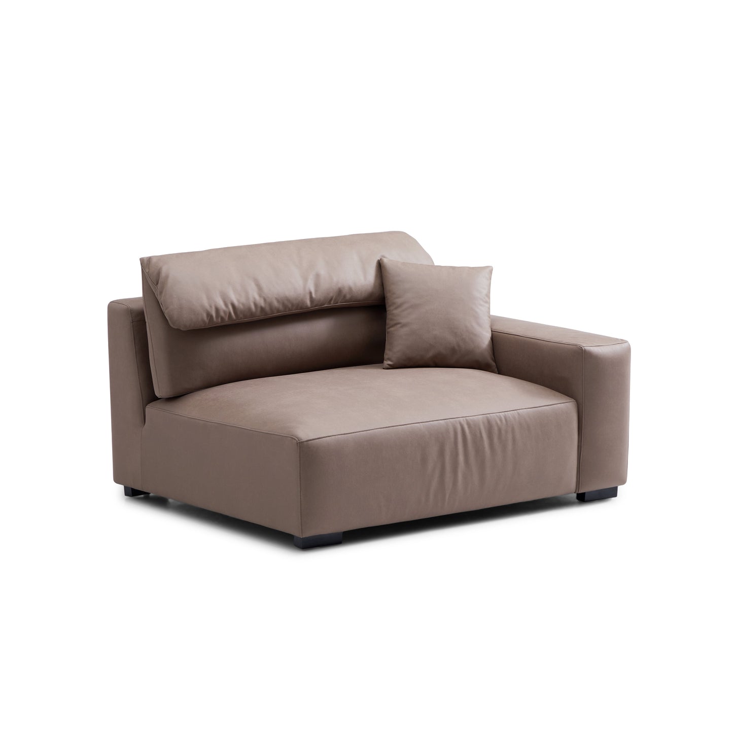 Chestnut Brown Double Chaise Sectional-Brown