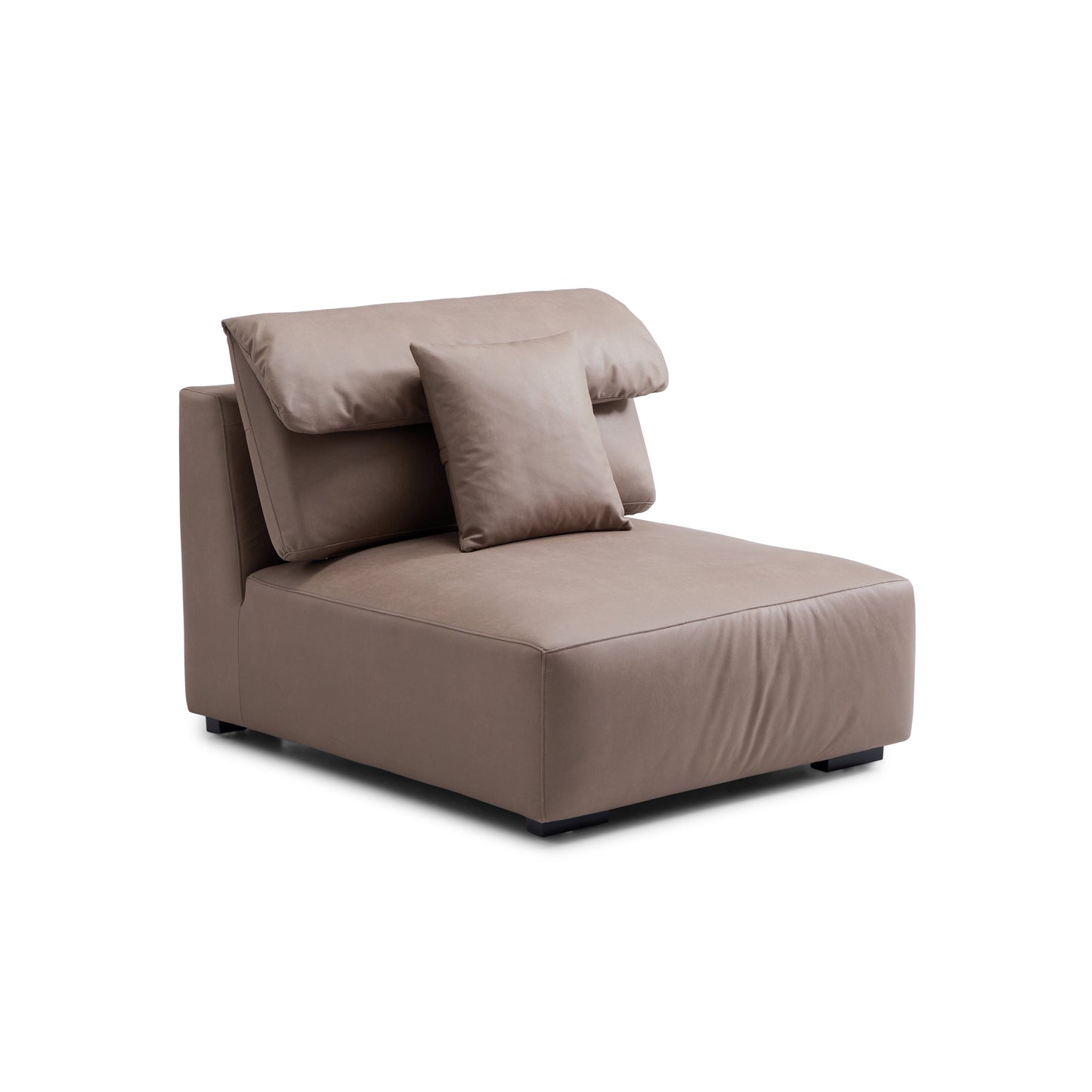 Chestnut Brown Double Chaise Sectional-Brown