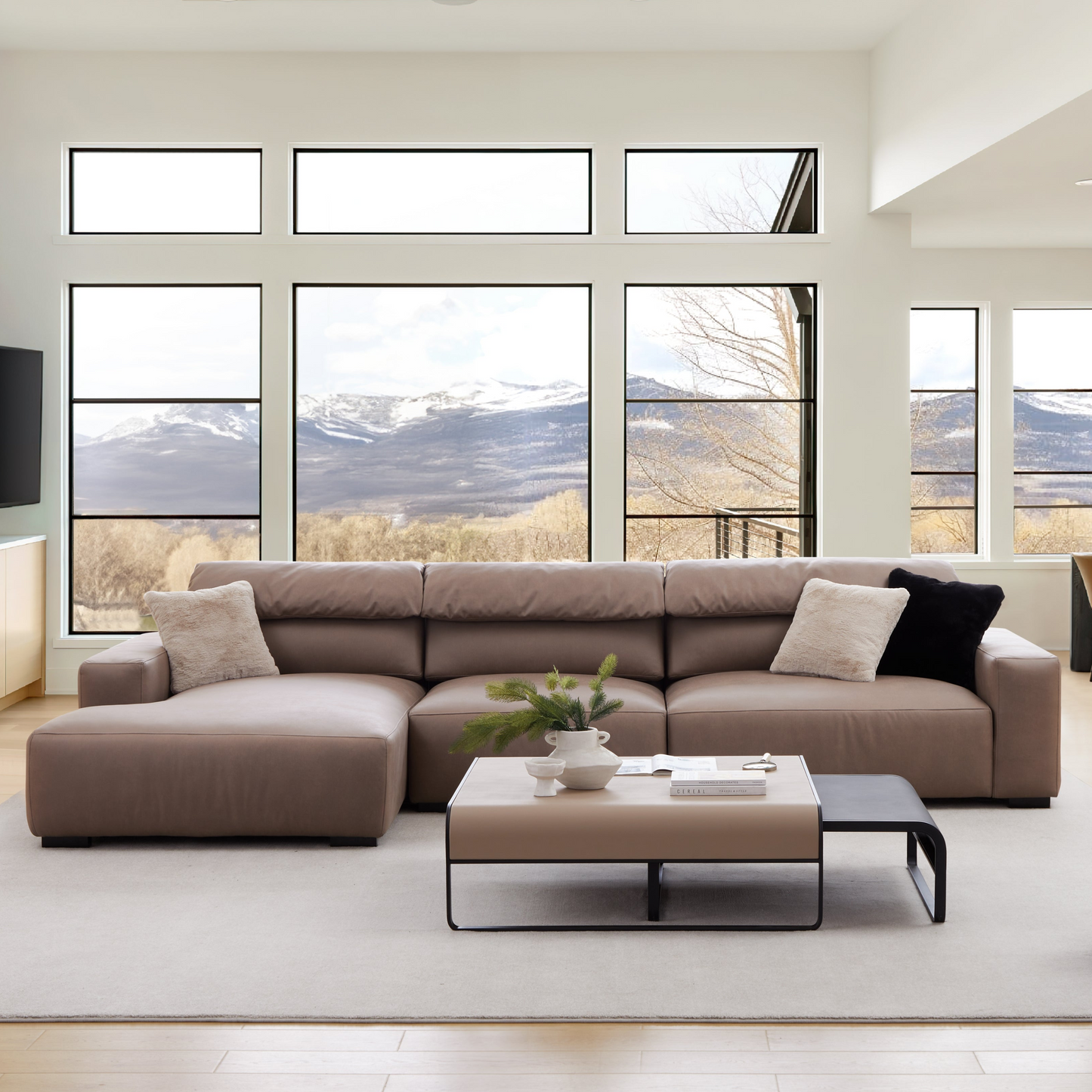 Chestnut Sectional-Brown