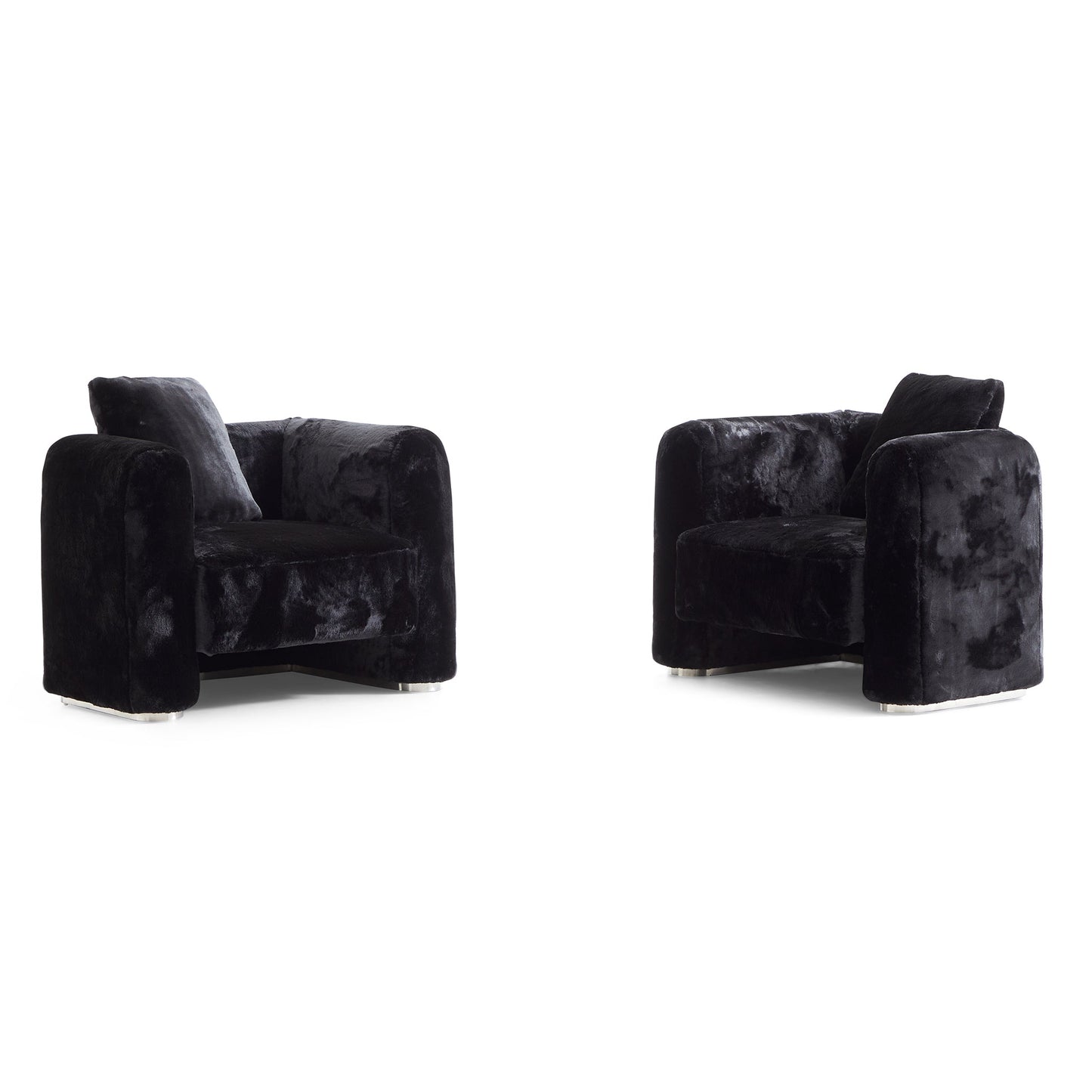 Obsidian Plush Accent Chair-Black