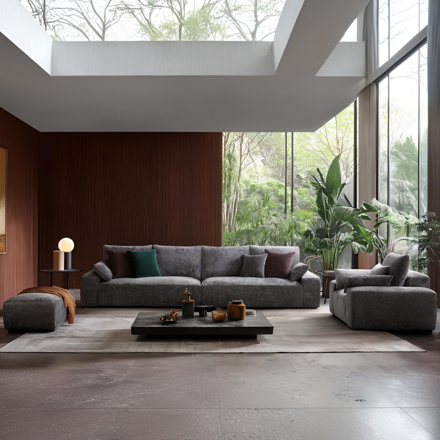 The Empress Beige Sofa Set-Gray