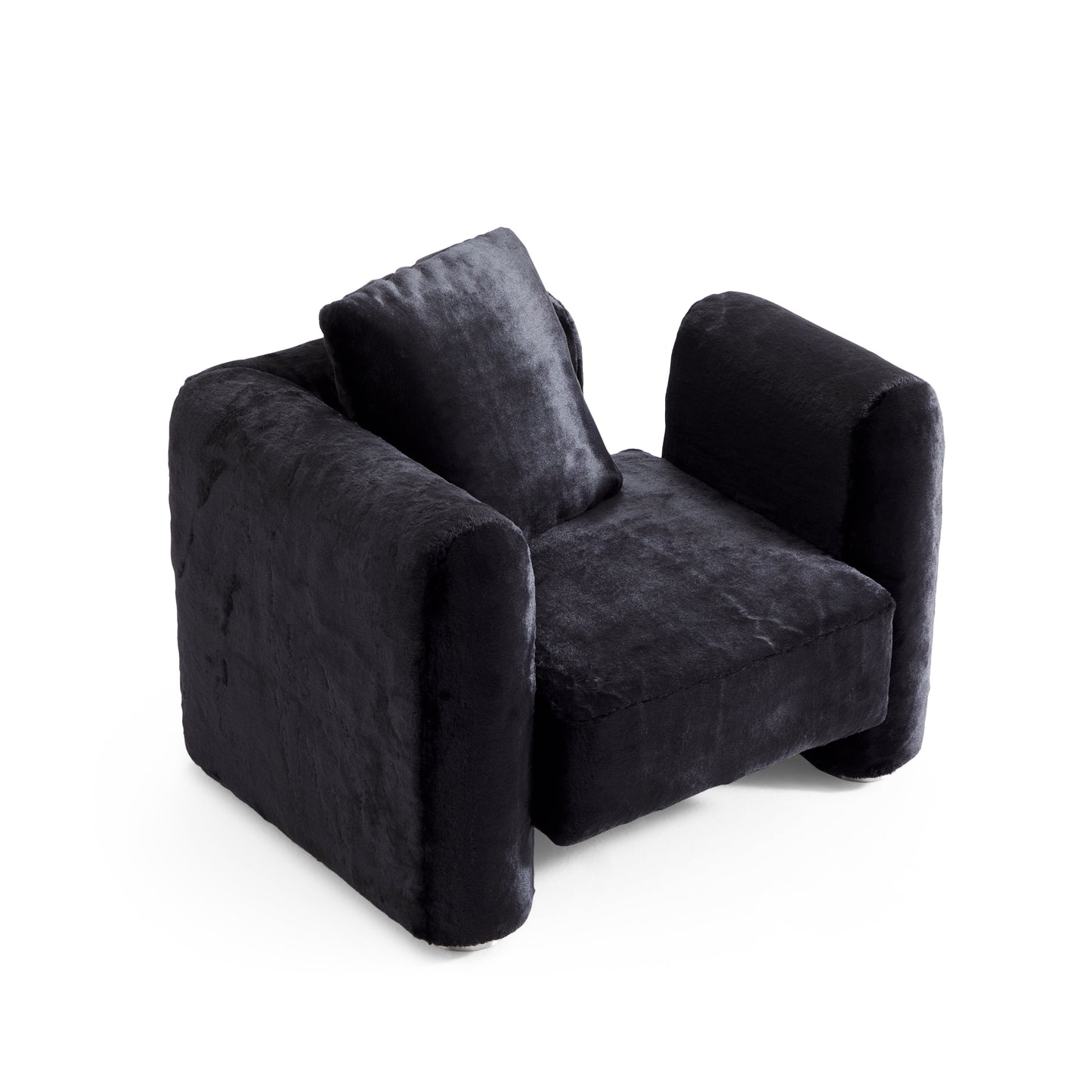Obsidian Plush Accent Chair-Black