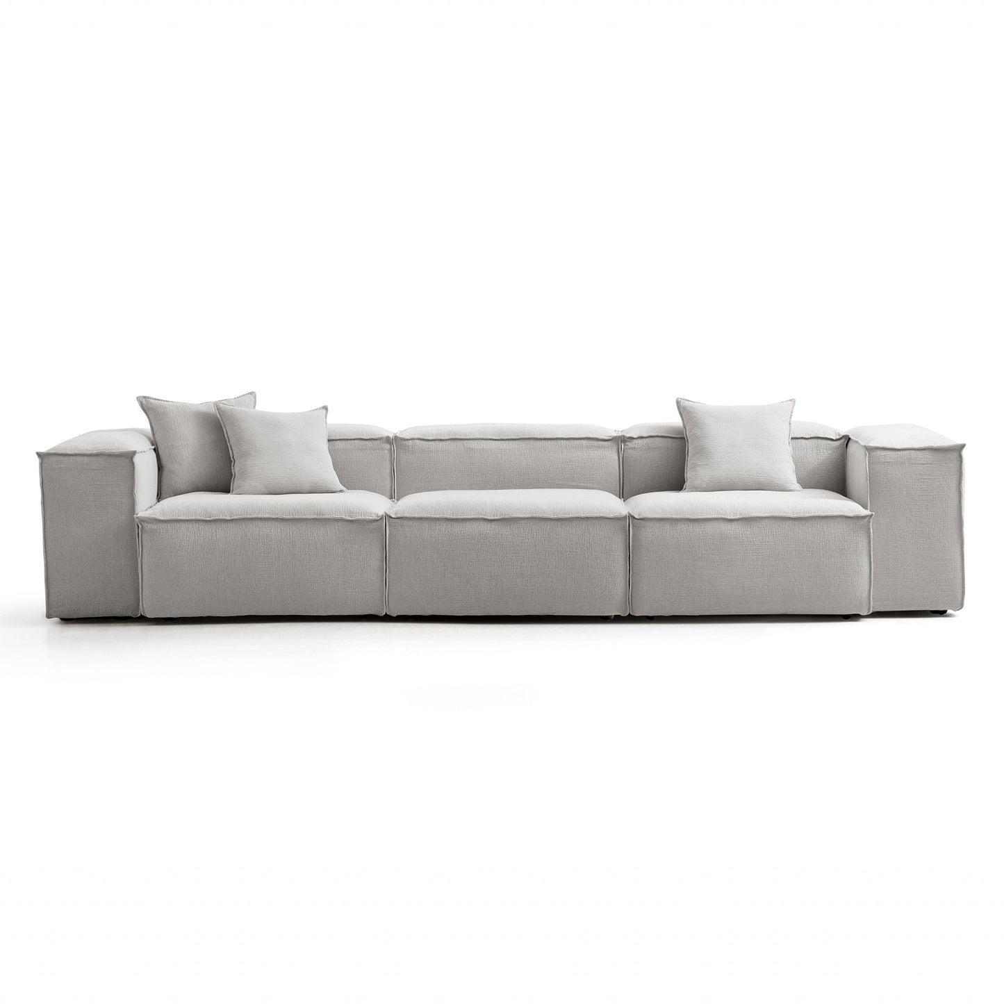 Freedom Modular Gray Sofa-Gray-143.7″-High